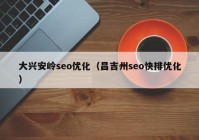 大兴安岭seo优化（昌吉州seo快排优化）