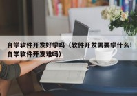 自学软件开发好学吗（软件开发需要学什么!自学软件开发难吗）