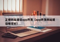 正规网站建设app开发（app开发网站建设哪家好）